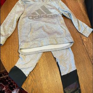 Adidas girls sweatshirt and legging set size 7-8